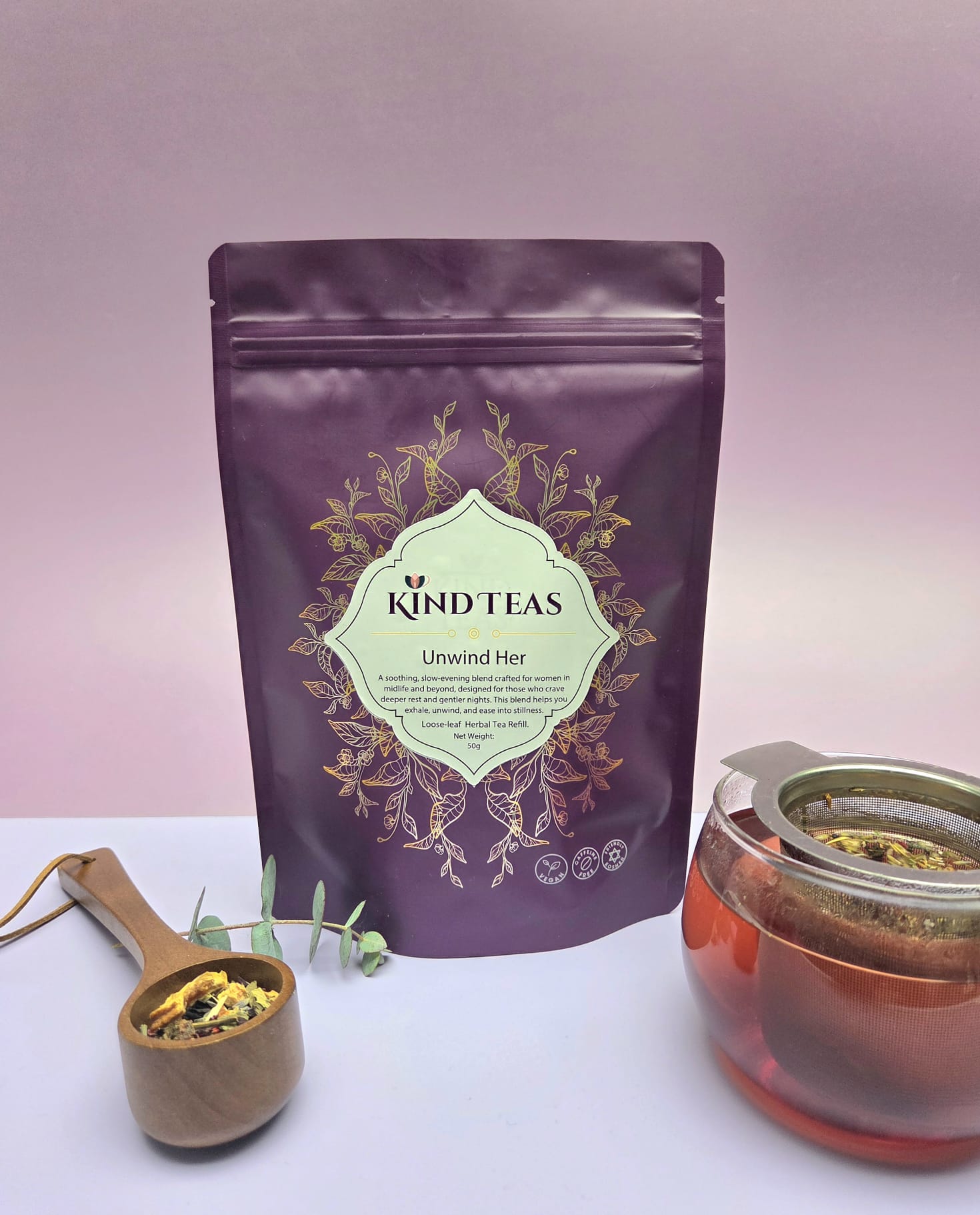 Unwind Her Herbal Infusion Refill Pouch (Evening Blend)