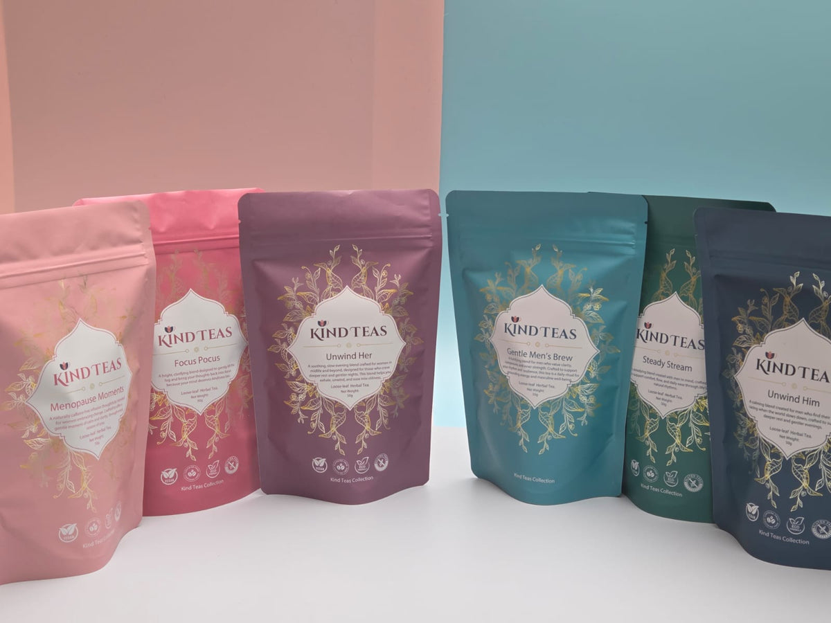Kind Teas Handcrafted Caffeine-Free Herbal Tea Blends, Made in Surrey